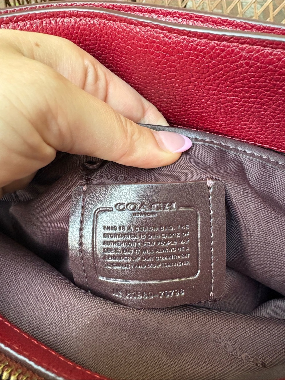 Coach Bryant Convertible Carryall In Brass/Deep Red - Picture 10 of 16